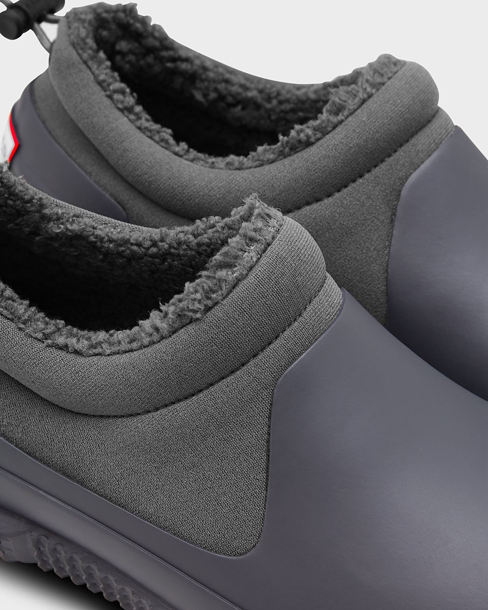 Sneakersy Męskie - Hunter Original Insulated Sherpa - Szare - WKOF-86102